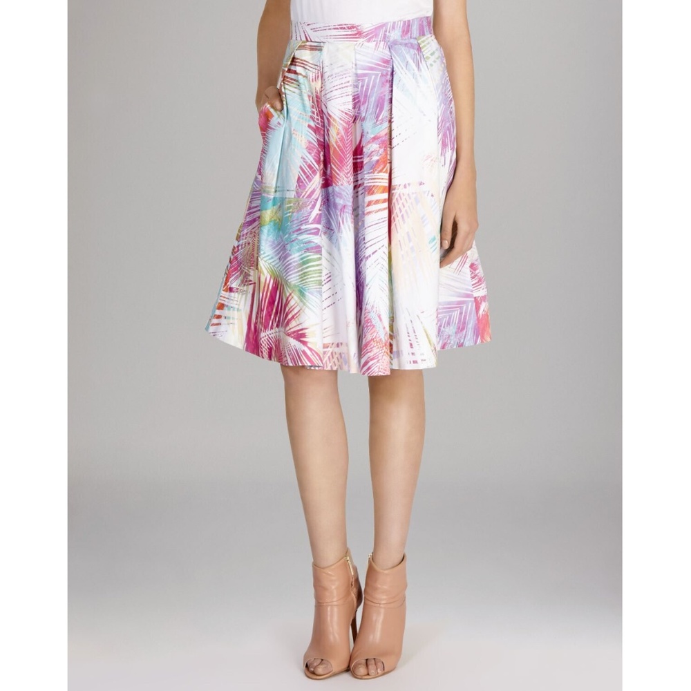 Karen Millen Pastel Tropical Midi Skirt